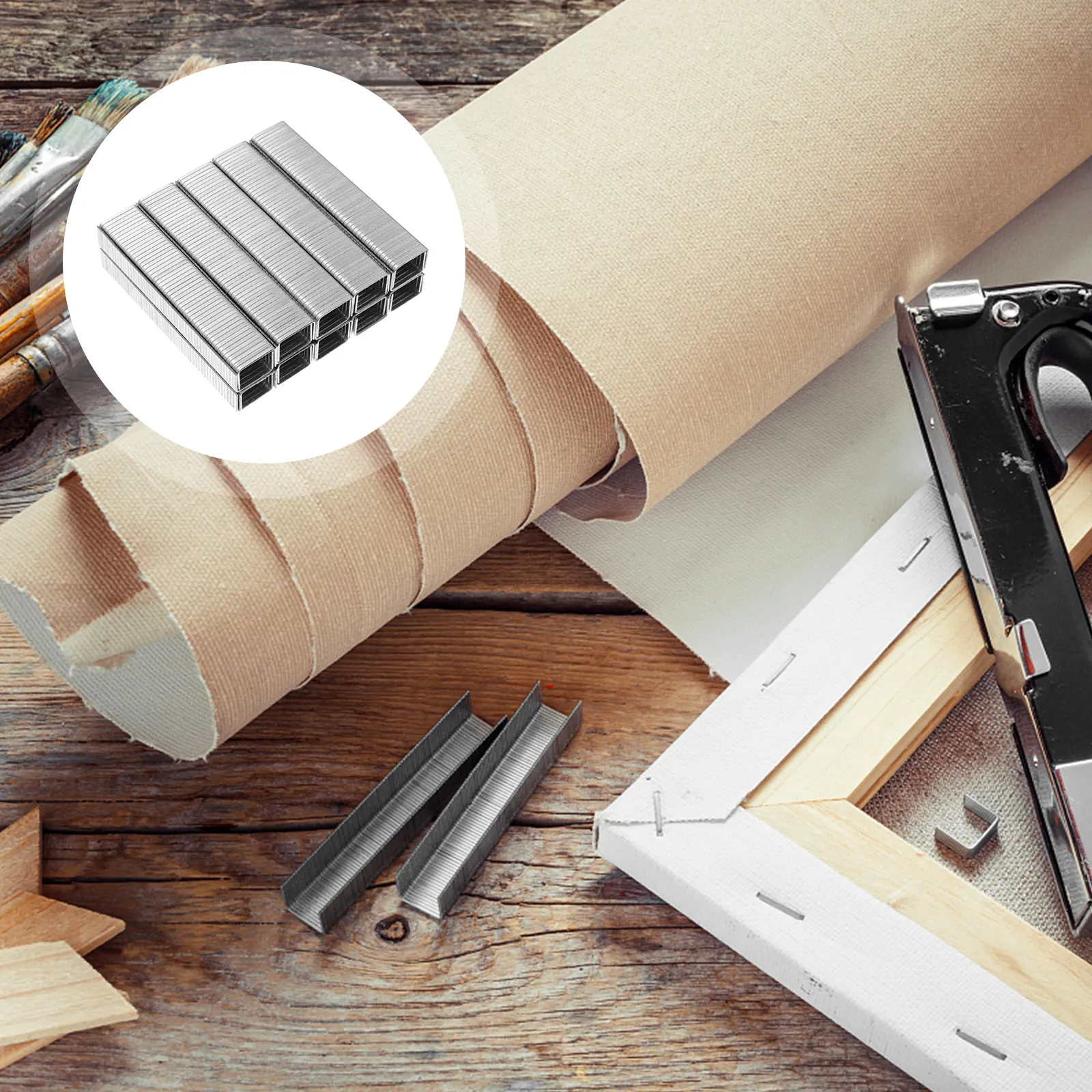 

5000 шт. профессиональных металлических скоб дверного типа, серебристые, с долотообразным наконечником, для степлера, для каркасных работ, столярных работ, DIY