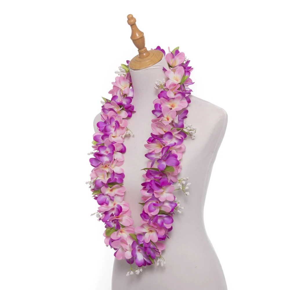 Special Events 50PCS/lot KN-hl009 110CM Velvet Plumeria Lei Hawaii Hula Dancer Tropical Flower Party Women Wear Summer Wholesale