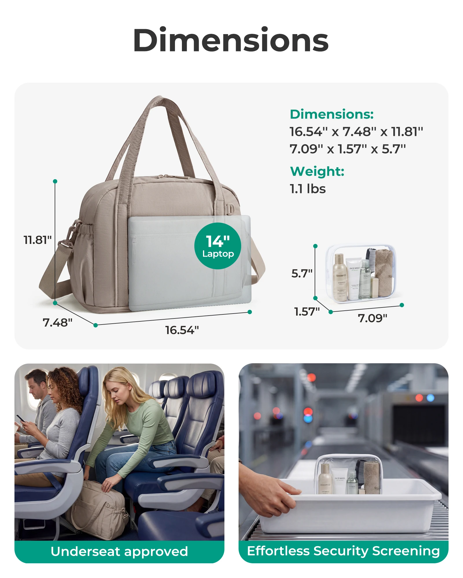 BAGSMART 拡張可能なパーソナルアイテムトラベルバッグ - Outdoor Sport Bag のレビューと価格