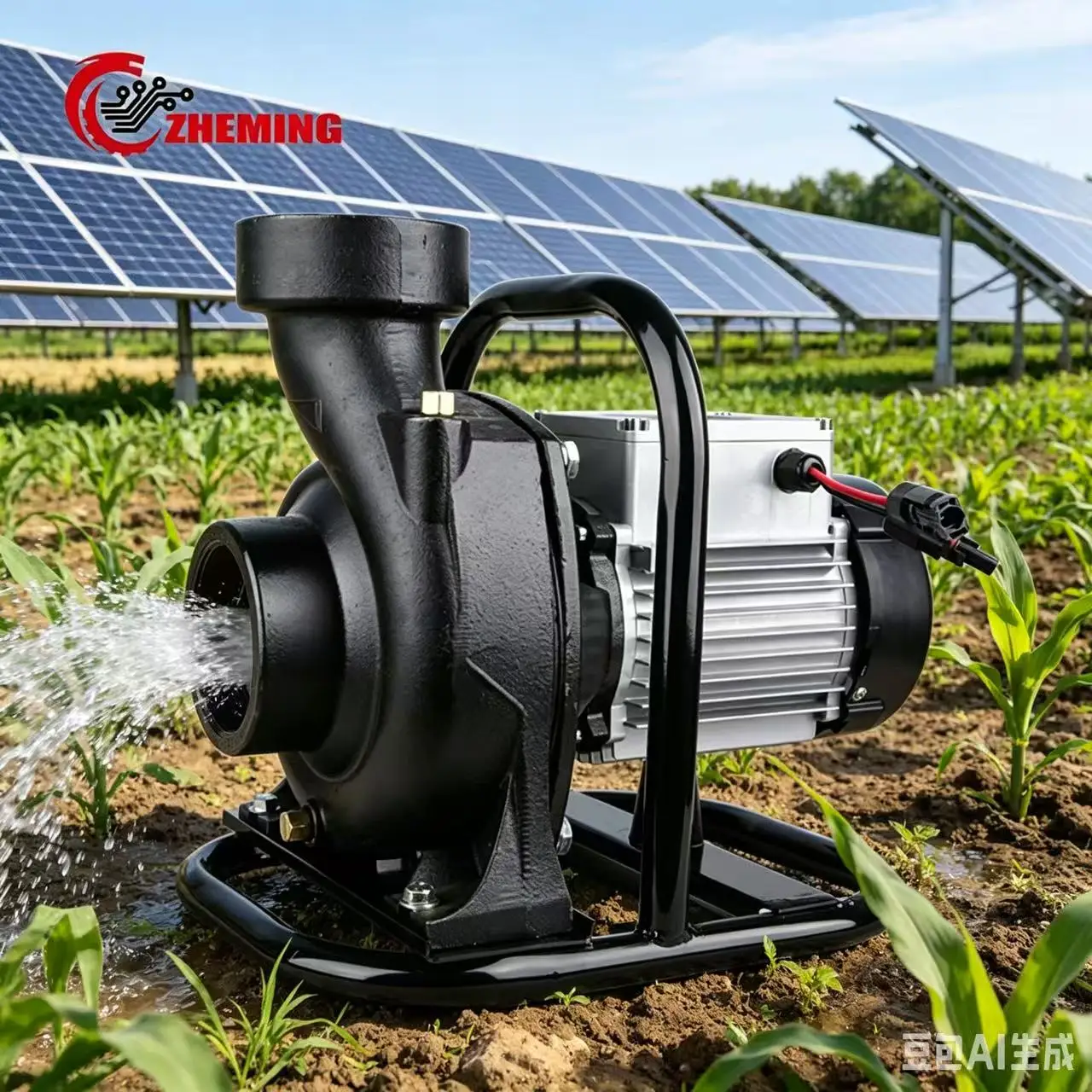 1500W Solar Centrifugal Pump 3-Inch DC 110V High Large Flow Agricultural Pumping Irrigation MPPT Large Flow Solar Water Pump