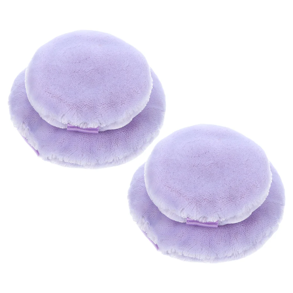 4 pçs algodão maquiagem macio solto pó puff tamanho compacto aplicador de pó facial para fundação corretivo cosméticos