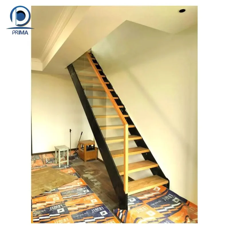 custom.Good Quality Residence Outdoor Railing Straight Stairs Customized Modern Staircase Building Light Ladder  Apartment V