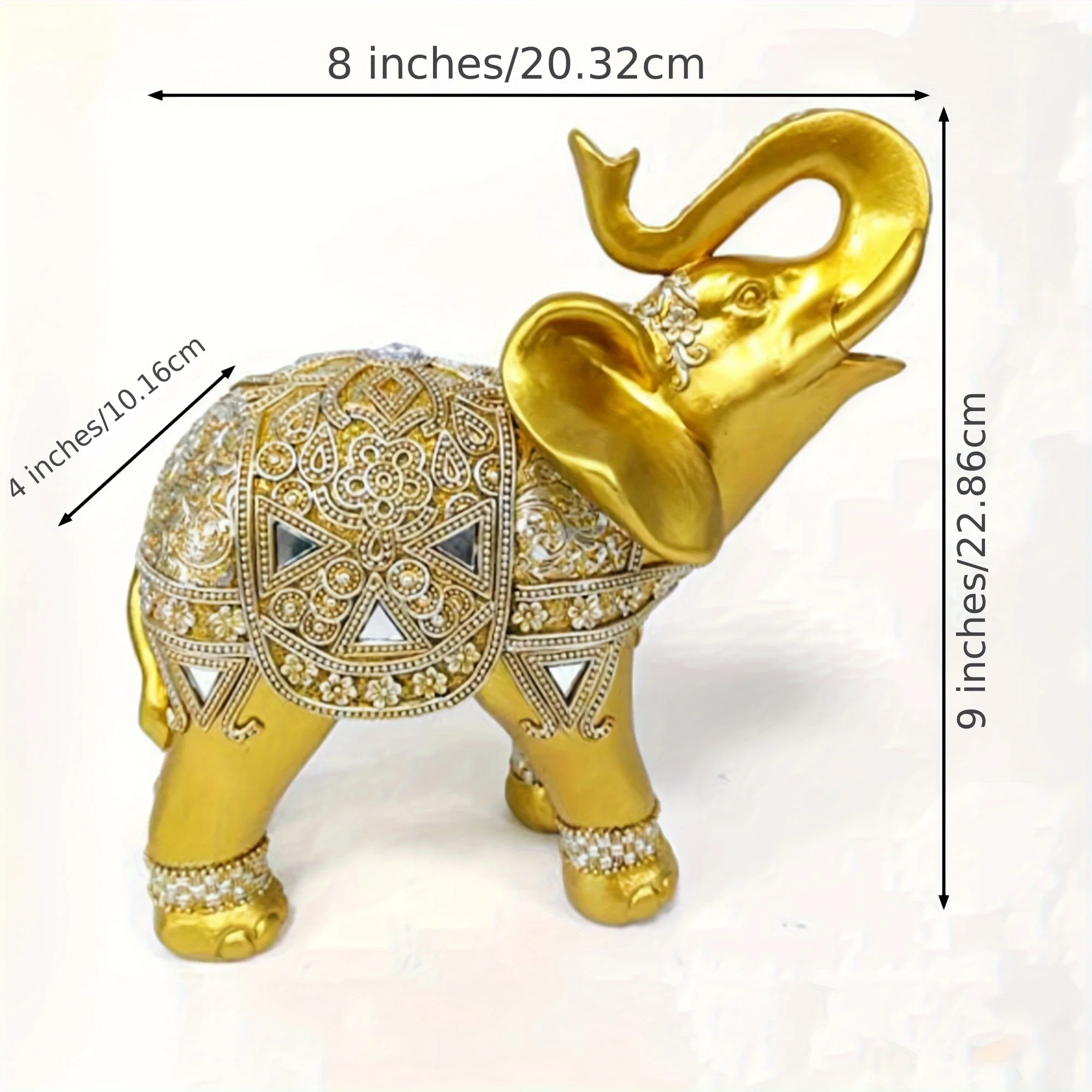 9 Inch Elephant Statue Figurin - Home Office Living Room avaliação e preço