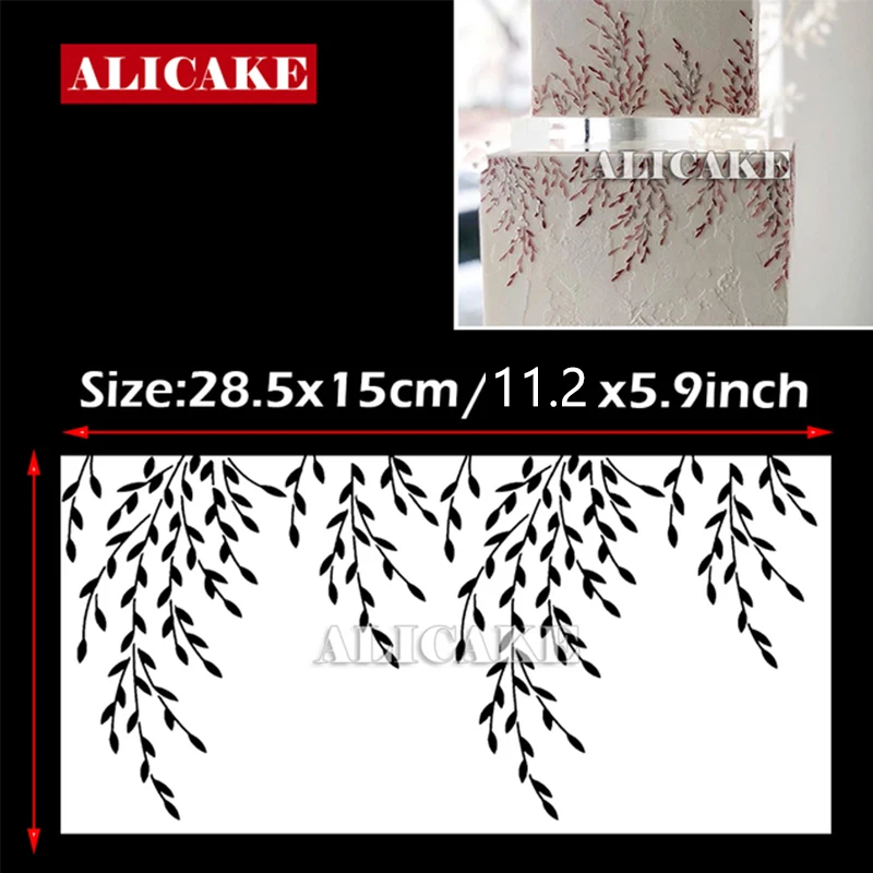 Cake Stencils Feather Shape Fondant Decorating Tools