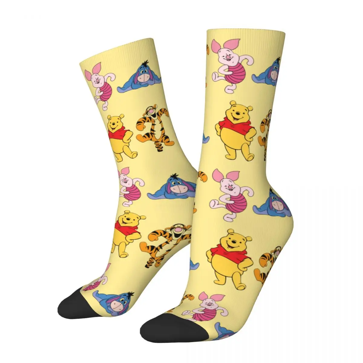 Unisex Schattige Sokken Pooh En Vrienden Merchandise Zachte Grappige Tigger Biggetje Sokken Pak Voor Alle Seizoenen