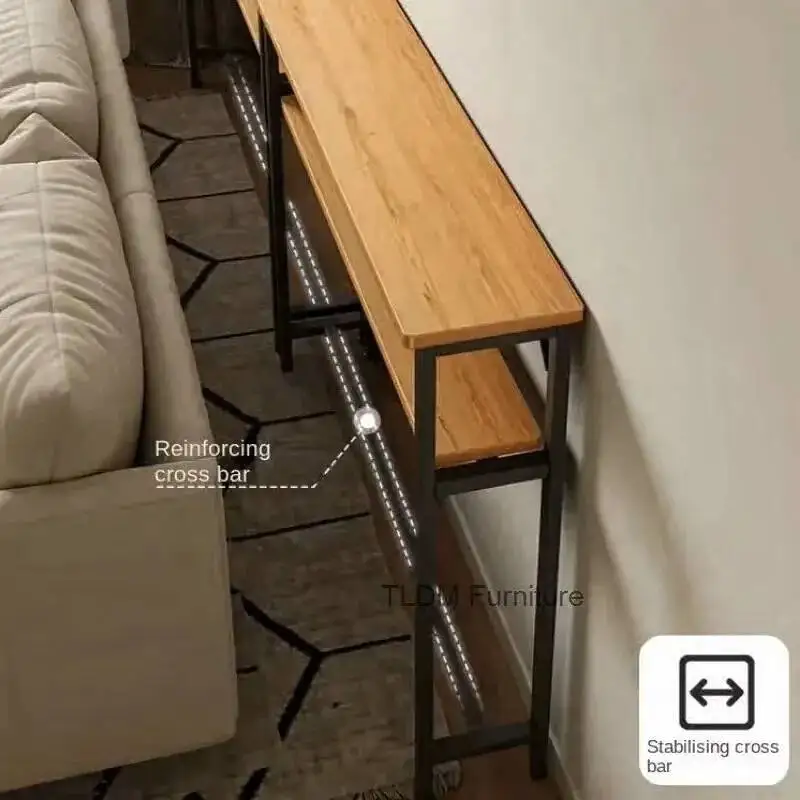 طاولة جانبية ضيقة للمعيشة أثاث منزلي نظام تخزين خياطة غرفة الشمال الحديثة متعددة الوظائف طاولات حافة بسيطة h