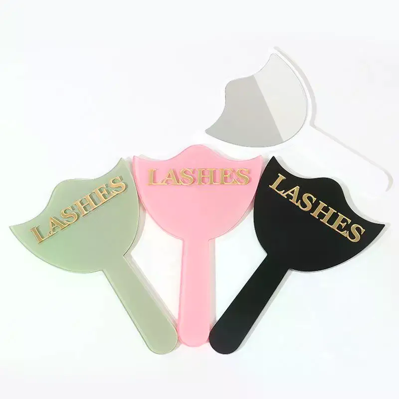 مرآة تمديد رموش احترافية مع مقبض للرموش الدقيقة وصالونات المكياج لتزيين فني الرموش صور الدعامة