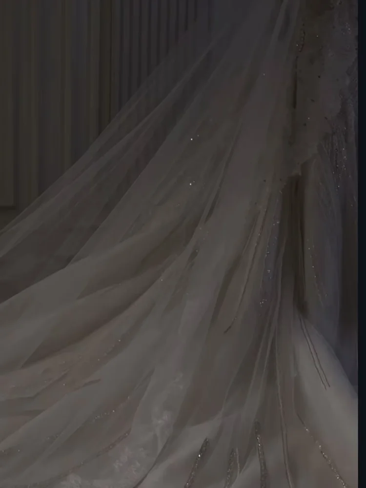 Autocollants personnalisés pour robe de mariée en dentelle, paillettes de mariage, broderie de perles de mariage, élégance et noblesse en cristal, dernière collection 2025