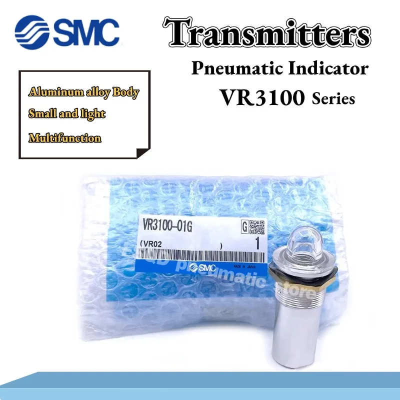 

VR3100-01R VR3100-01G VR3100-01O VR3200-01 SMC type Transmitters:Pneumatic Indicator VR VR3100 Series
