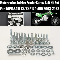 Motorcycles Fairing Fender Screw Bolt Kit Set For Kawasaki KX 250 450 250F 450F KX250 KX450 KX250F KX450F Enduro Dirt Pit Bike
