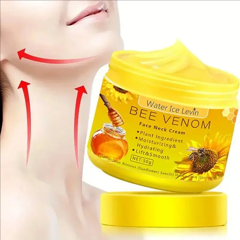 Bee venom Neck cream Moisturizing Sagging Improvement Reduce Fine Lines Damaged Skin Repair Facial Cream Nourishing Skin Care