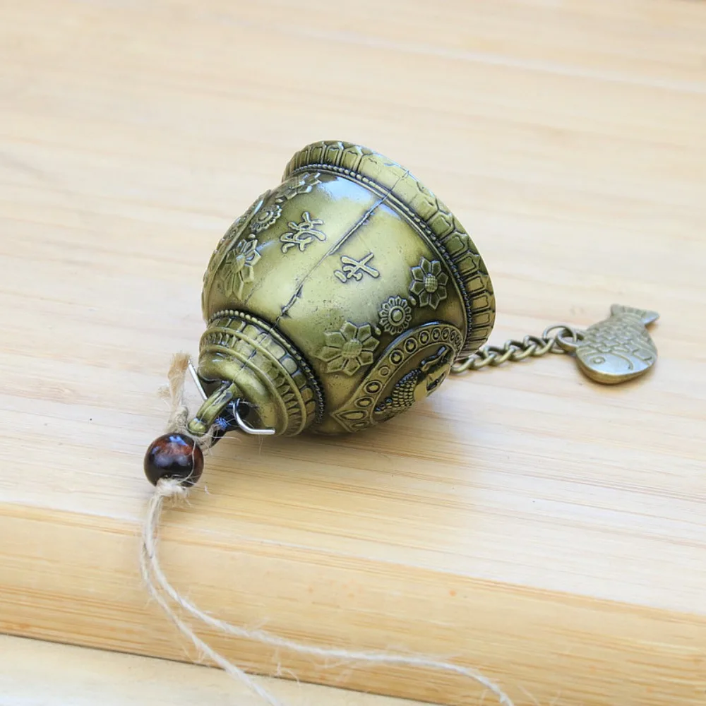 New Auspicious Wind Chime Dragon and Fish Patterned Handmade Pendant Temple Wind Bell Retro Creative Wall Hanging Bell