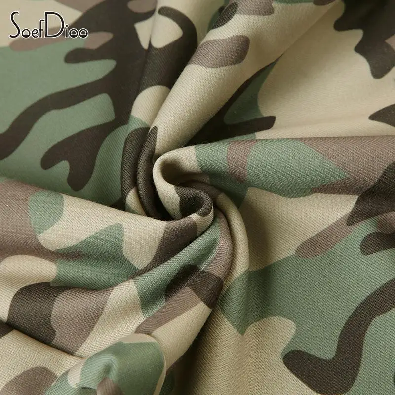 Soefdioo-Conjunto de sudadera de camuflaje para mujer, Sudadera con capucha y pantalones de chándal, traje informal de calle, Baddie, conjuntos de 2 piezas, chándales