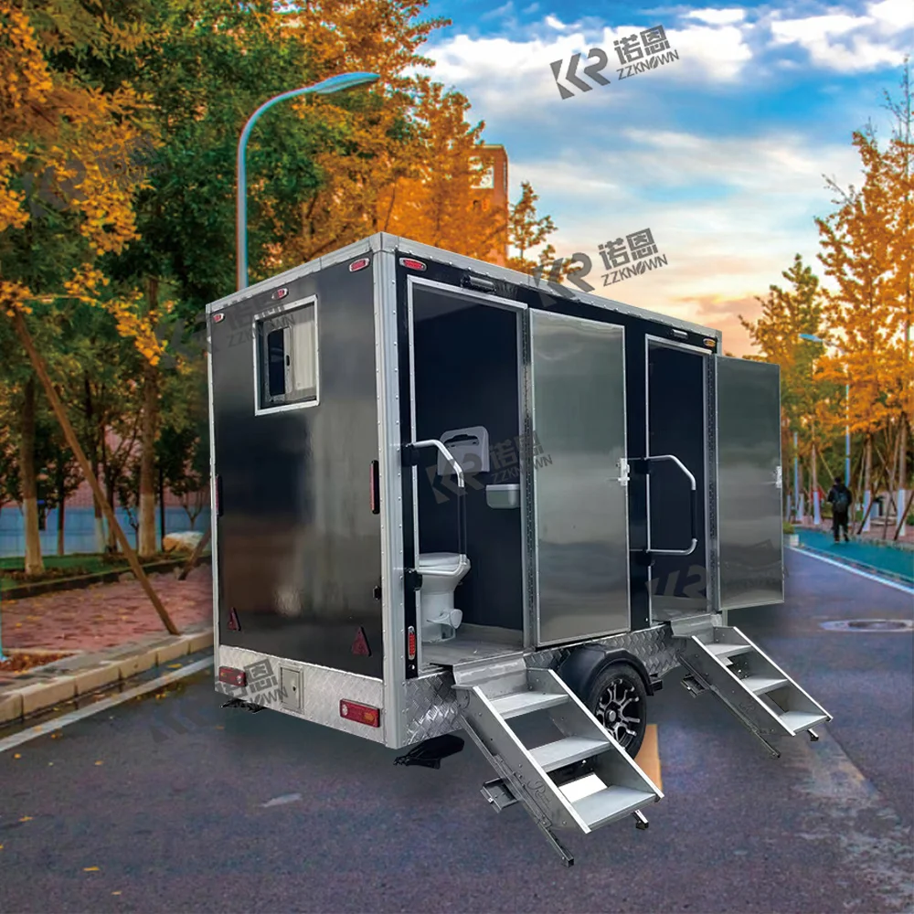 Outdoor Mobile with Shower Portable Container House Toilet Trailer Convenient Transfer Portable Toilet Trailer Movable Toilet