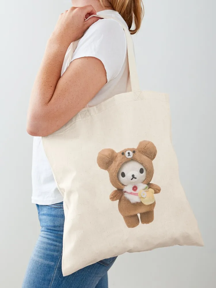 Korilakkuma in a cute bear suit Tote Bag Handbags the tote bag female bag supermarket folding