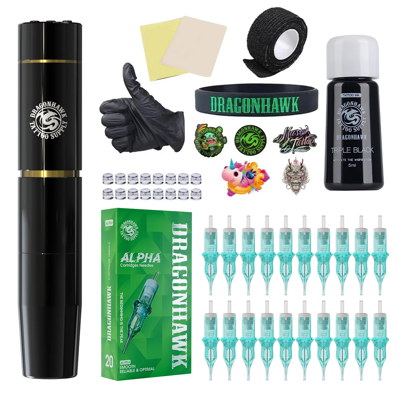 

Dragonhawk Permanent Makeup Wireless Tattoo Machine Pen 3.0mm Stroke Coreless Motor Body Art Rotary Pen Machine Supplies