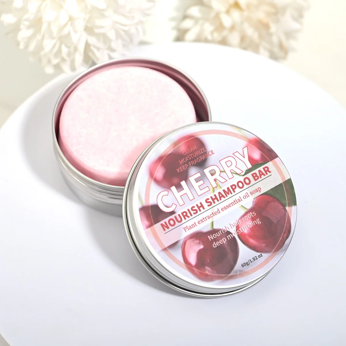 Sabonete com fragrância de shampoo de cereja e frutas nutre o cabelo, limpa profundamente e controla o óleo, sabonete refrescante