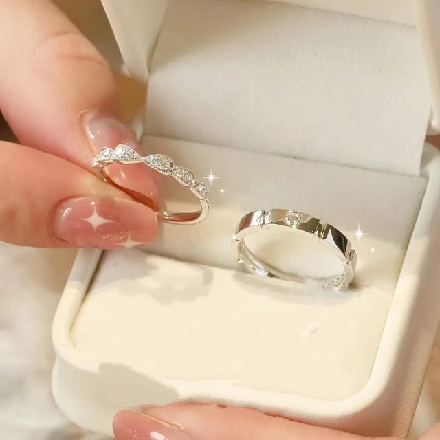 Cute korean couple rings hot sale