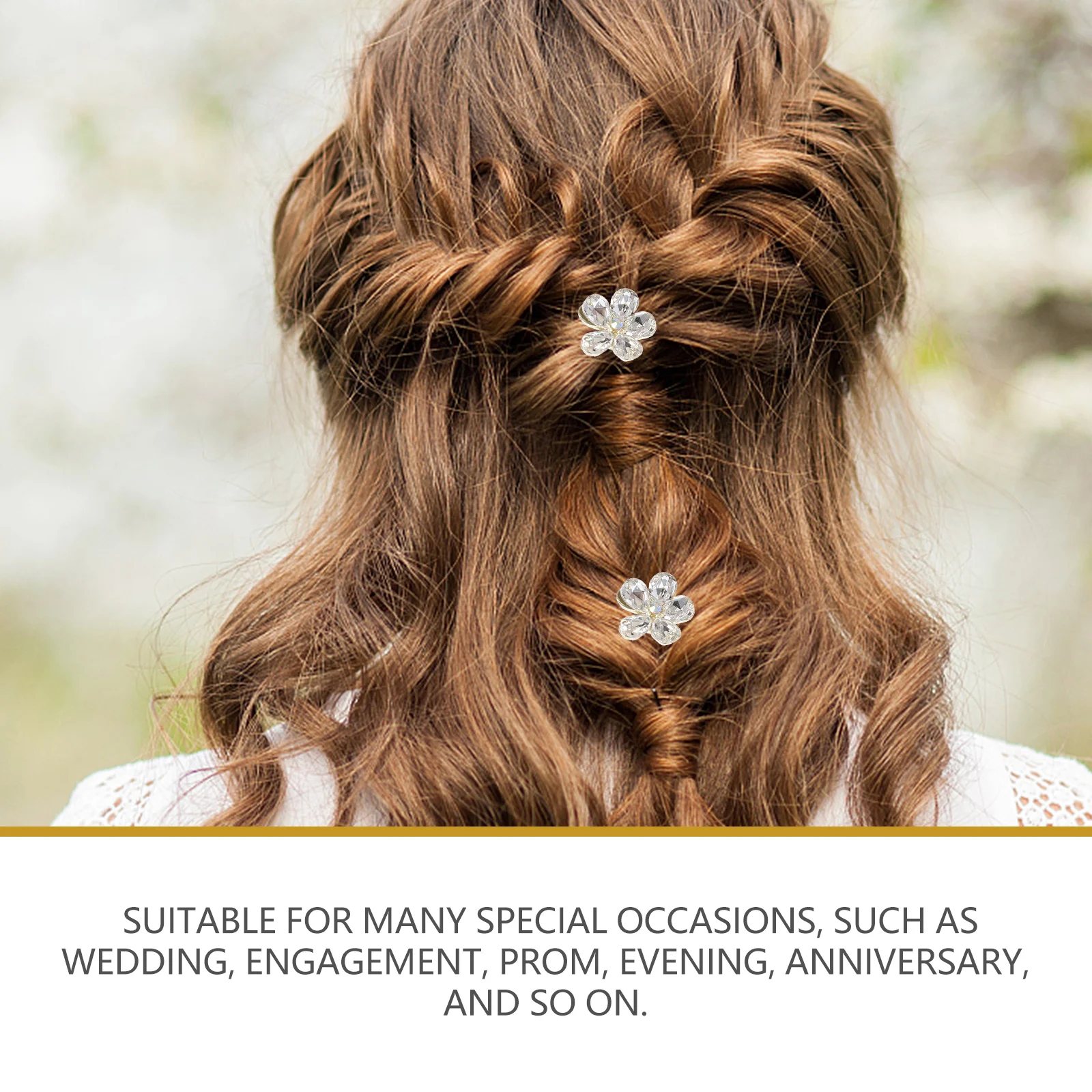 

4 Pcs Hairpin Metal Wedding Classical U Shaped Bridal Hairpins Flower Design Accessories for