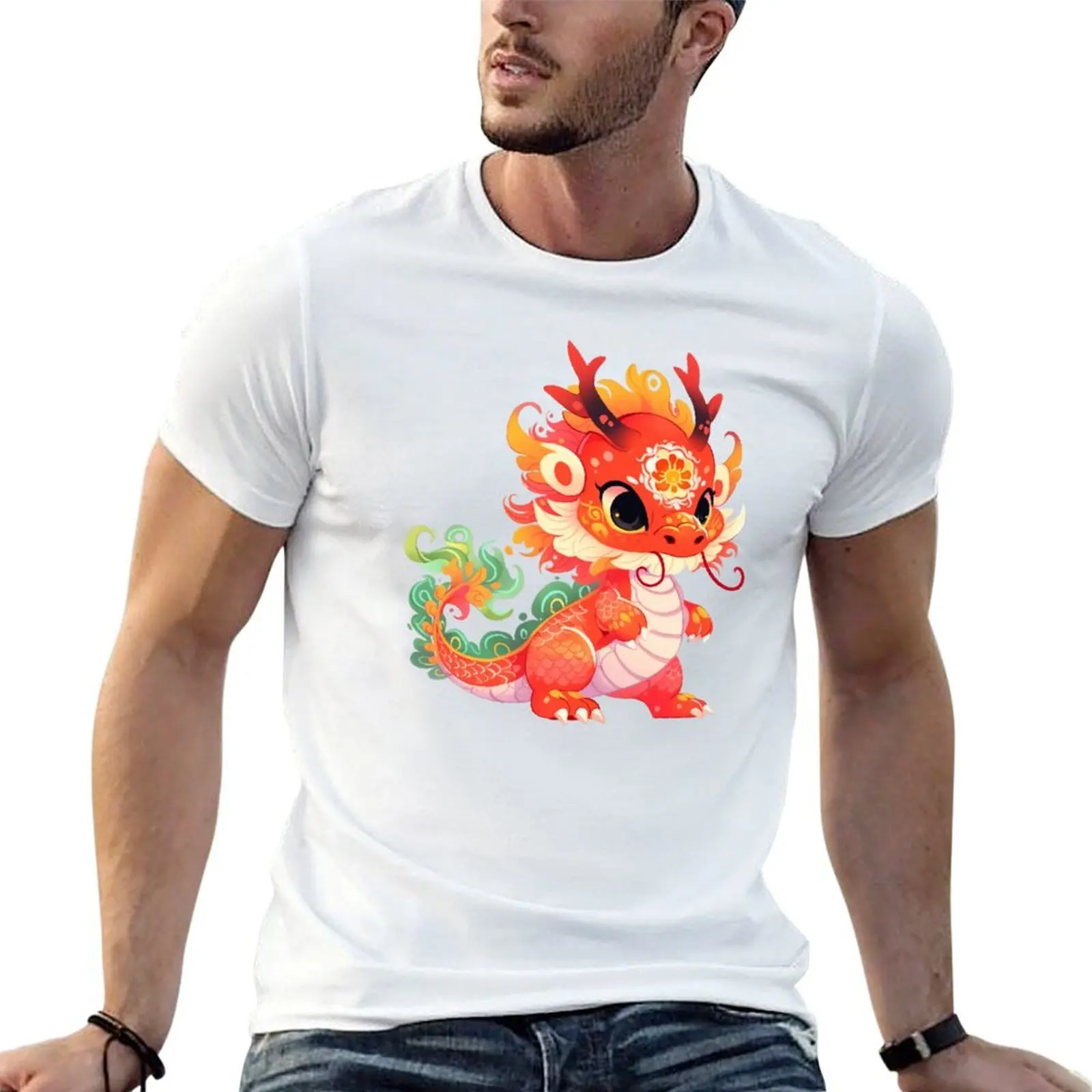 

shirts for T-Shirt Year t 2024 Cute man designer The dark Of Dragon cotton funny man shirt t shirts t humor Dragon