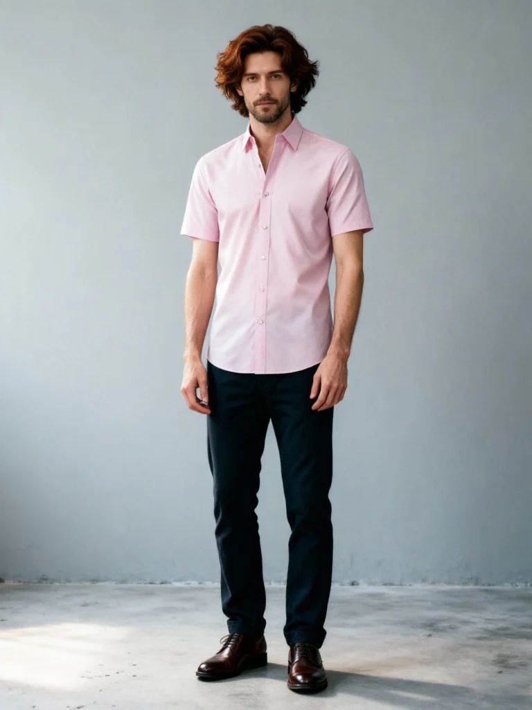 

Men's Long Sleeve Shirt Thin Elastic Fabric Anti-Wrinkle Easy Care Slim Fit Button up Casual Fashion Spring Autumn Winter
