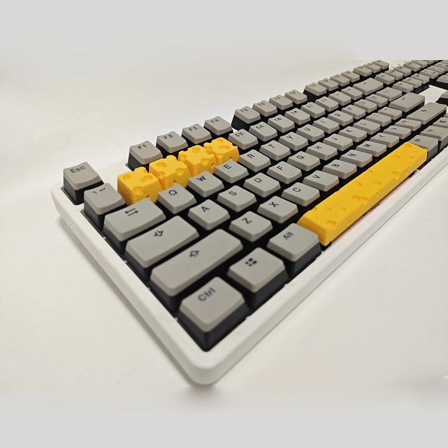 Cute Personalized Spacebar Keycaps Cheese Key Caps For Gaming Mechanical Keyboard Keycap Profile 6.25u