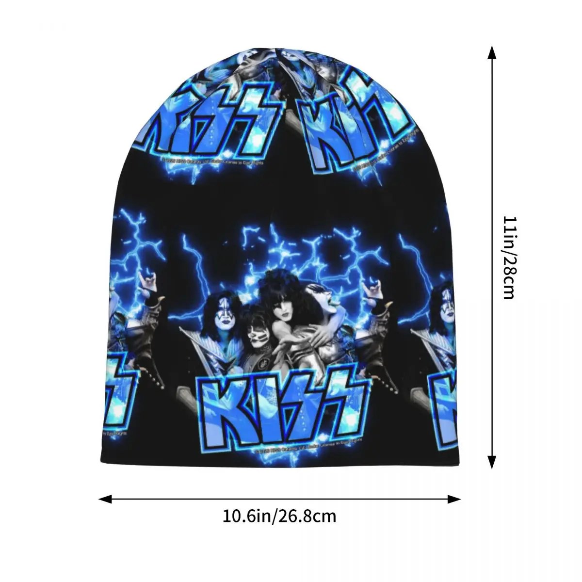 Kiss Rock Band Retor Skullies Beanies Hats Warm Autumn Winter Outdoor Cap Knitted Bonnet Caps for Men Women Adult
