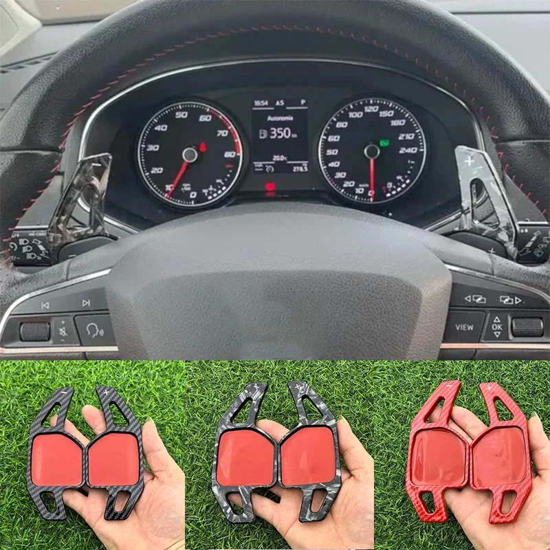 

For Audi A3 S3 8V A4 S4 A5 S5 B8.5 A6 S6 A7 S7 C7 Q5 Q7 2013 2014 2015 2016 Carbon Fiber Print Steering Wheel Paddle Shifter