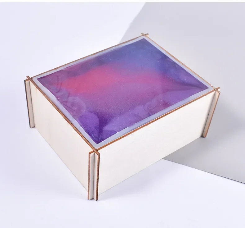 DIY Crystal Epoxy Resin Mold Tissue Box Napkin Car Tissue Box Silicone Mold For Resin