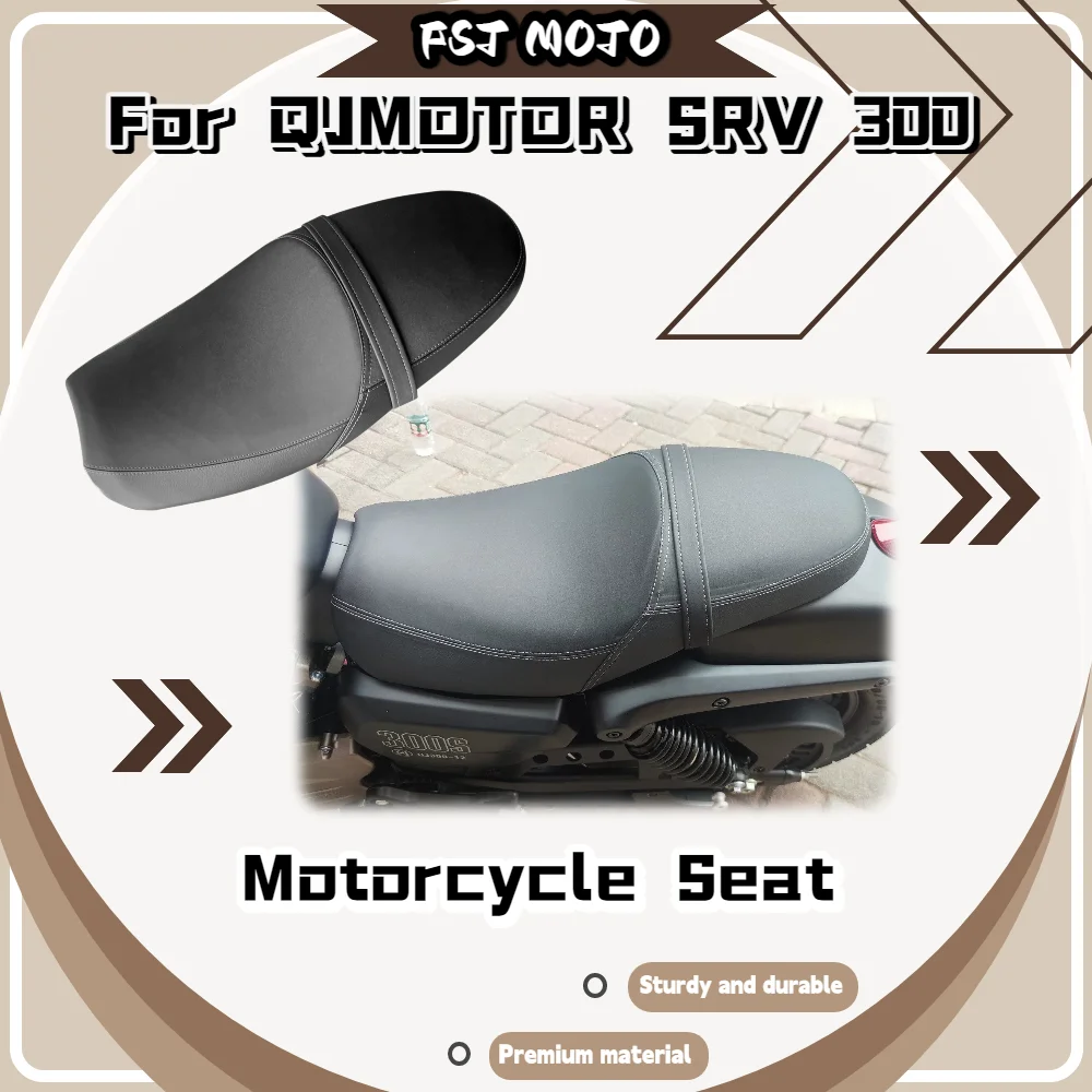 For QJMOTOR SRV300 Special Modified Motorcycle Seat Thickened Padding Dual‑Person Riding Saddle Mod Accessories