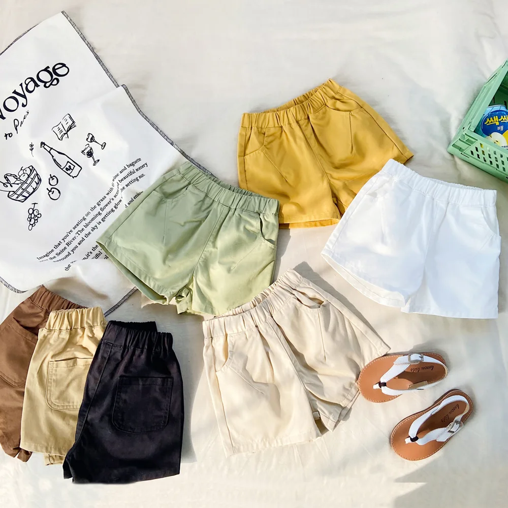 Korean Children's Shorts Summer New Casual Overalls for Boys and Girls Baby Versatile Thin Outerwear Pants