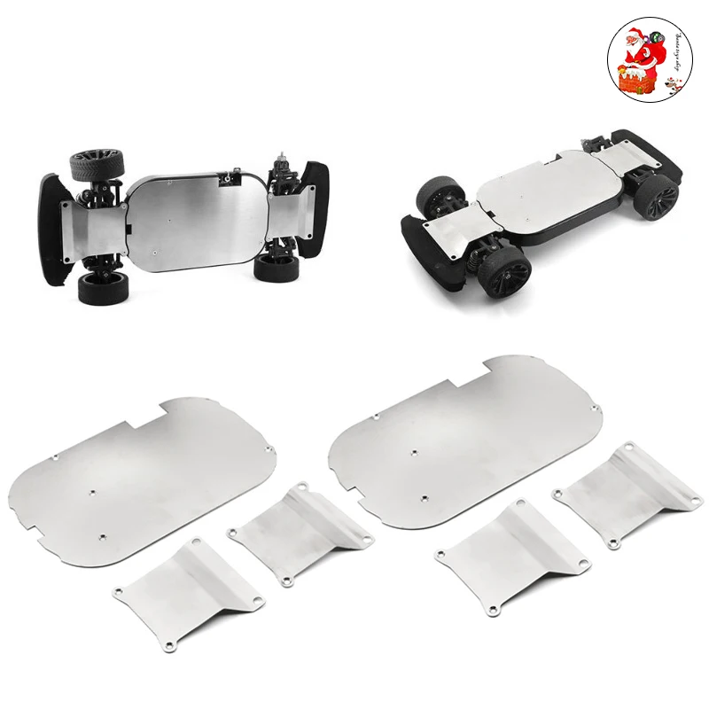 

For TAMIYA TT01 Stainless Steel Chassis Armor Front Rear Protection Anti-Skid Plate For 1/10 RC Car