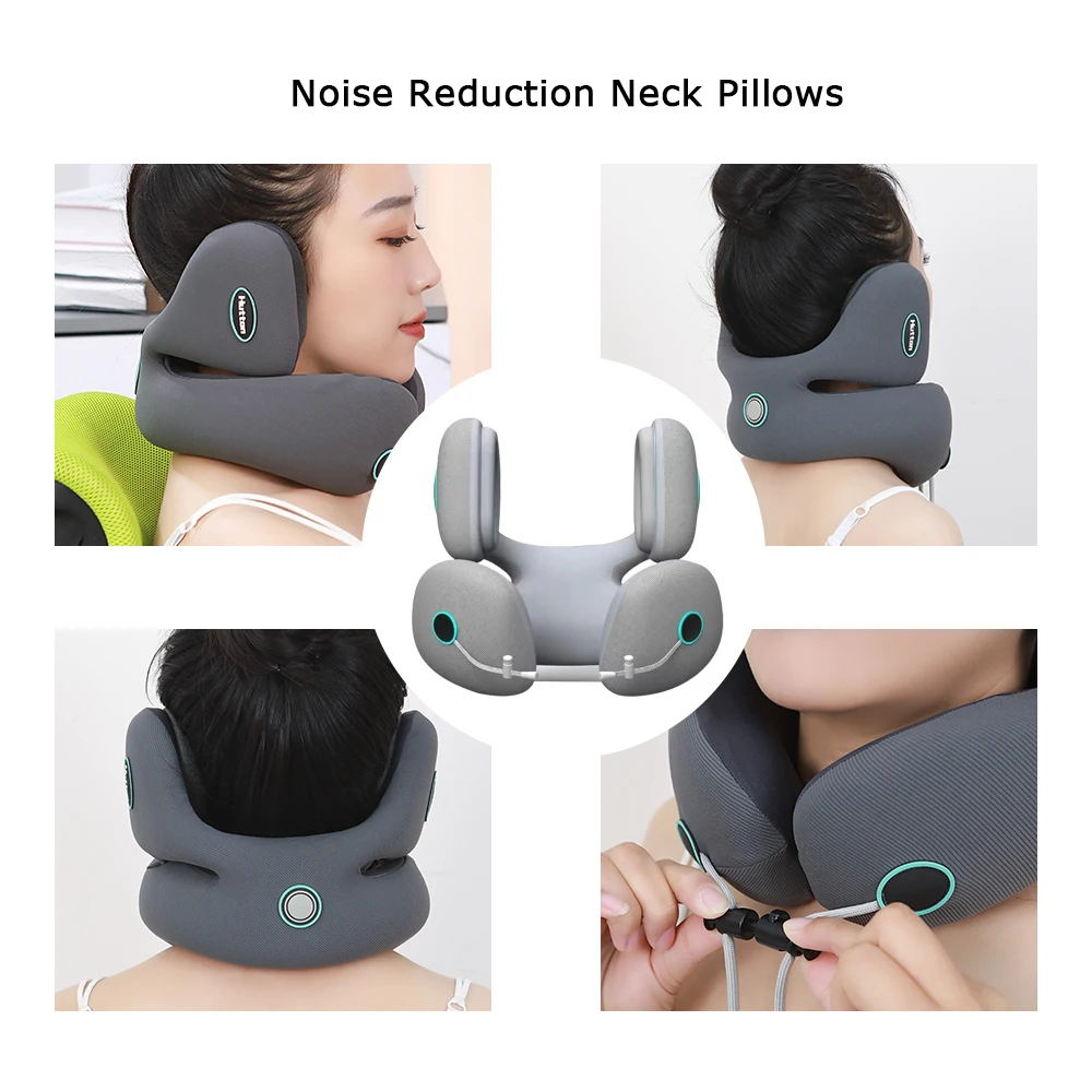 

Noise Reduction Memory Cotton U Shaped Neck Pillow U-shaped Travel Pillow Car Air Flight Office Inflatable Neck Pillow