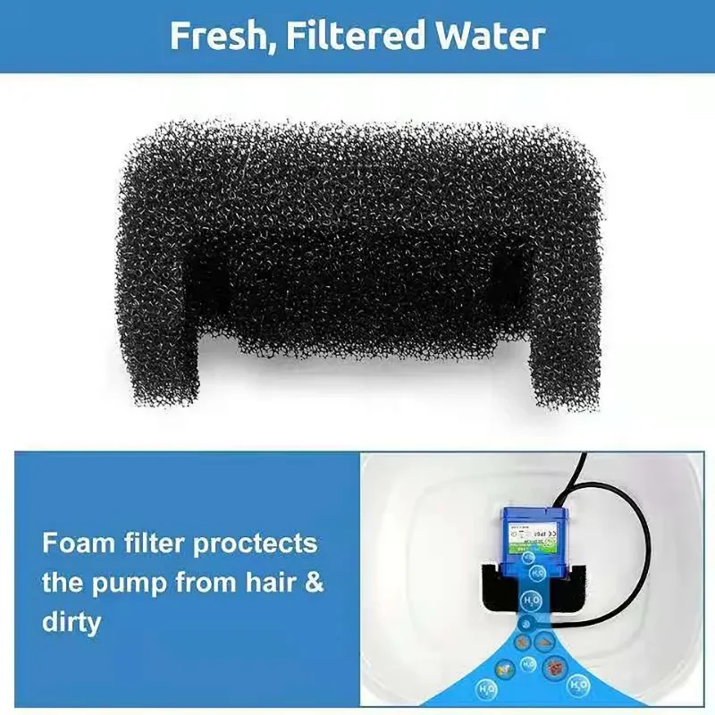 4/6/8/12/16pcs Haustier brunnen filter Schaum Haustier wassersp ender Filters chwamm für 85oz/2,5 l Katzen wasser brunnen Ersatz baumwolle