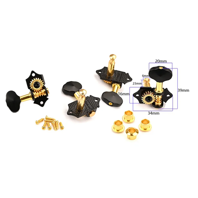 

ABHT-4X 4R4L винтажная гавайская гитара с открытой передачей, 4-струнные колки для настройки гитары, ключи, тюнеры, аксессуары для гитары с головкой машины