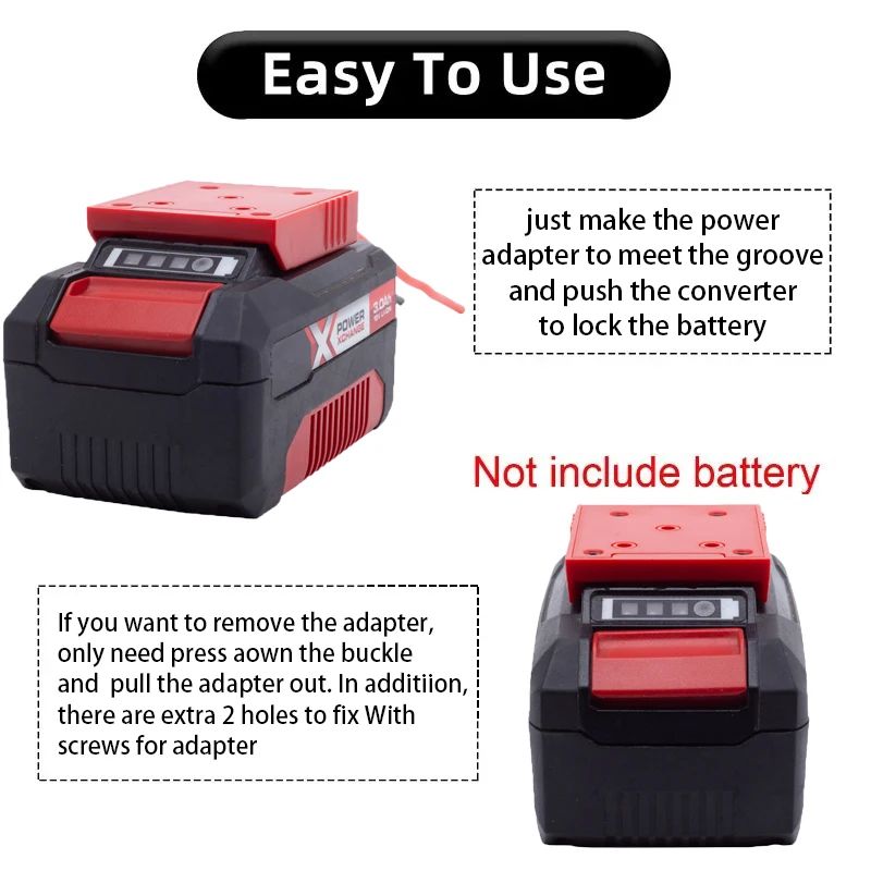 Imagem -02 - Adaptador de Bateria Li-ion para Faça Você Mesmo Performance Connector 14awg Adaptador Faça Você Mesmo para Máquinas de Construção Carros Zero X-change 18v