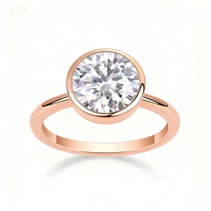 

2025 New Arrival 2CT Moissanite Ring S925 Sterling Silver D Color VVS1 Clarity Pass Diamond Tester Wedding Engagement Gift