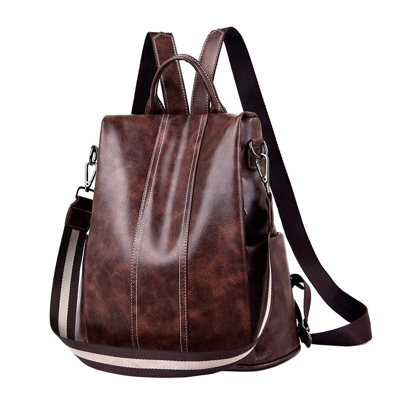 Womens Backpack Purse Pu Leather Anti-Theft Backpack Casual Satchel School Shoulder Bag Yellow Brown