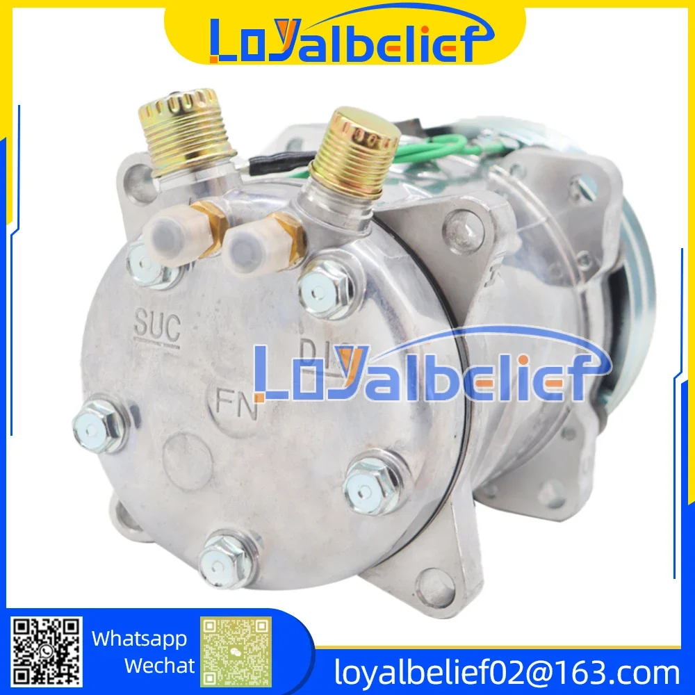 

AC Compressor For Sanden 5h14 Sanden 508 SD508 Tractor Excavator Heavy Duty Truck 12V / 24V