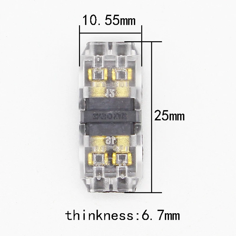 5 pcs 2pin Spring Connector wire with no welding no screws Quick Connector cable clamp Terminal Block 2 Way Easy for led strip