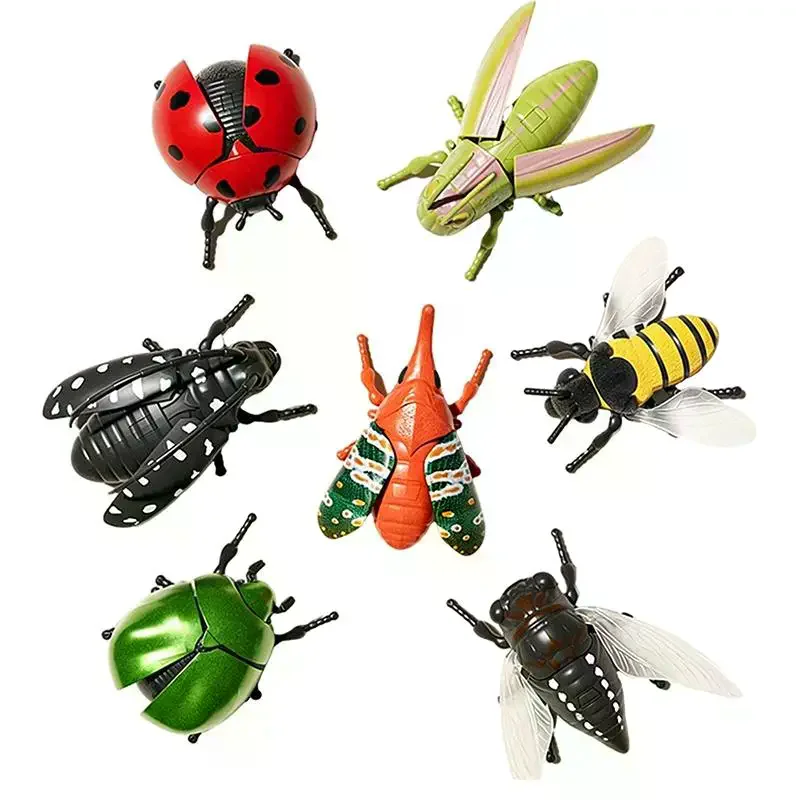 1/3/7Pcs Clockwork Play Toys For Kids,Insect Toys, Simulation Ladybug Bee Beetle, Outdoor Party Decorations & Party Favors Gift