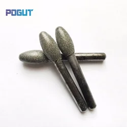 Cabezal de taladro giratorio en forma de huevo, accesorios DREMEL, broca para moler Jade, piedra, vidrio de mรกrmol, 3 piezas, vรกstago de 6mm