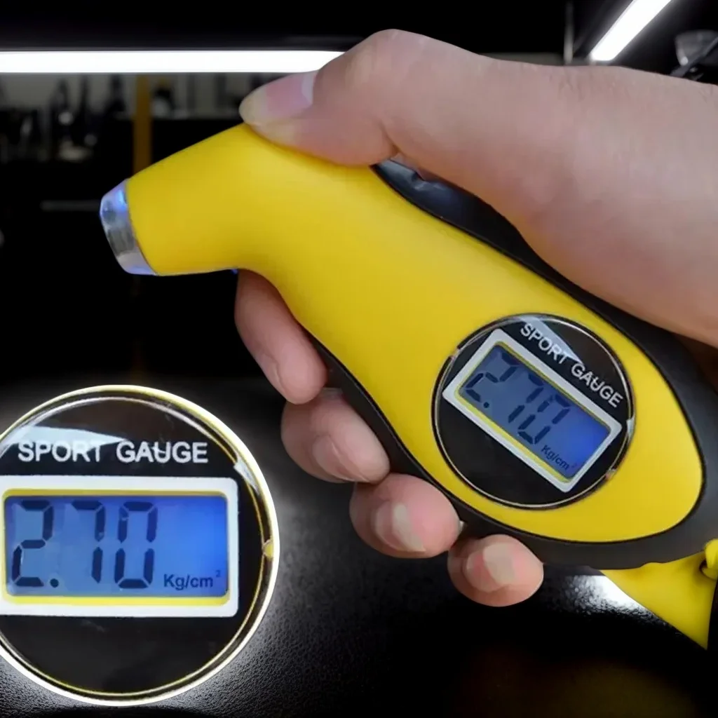 

Car Bike Truck Auto Air PSI Meter Tester - Digital Tire Pressure Gauge with LCD Display
