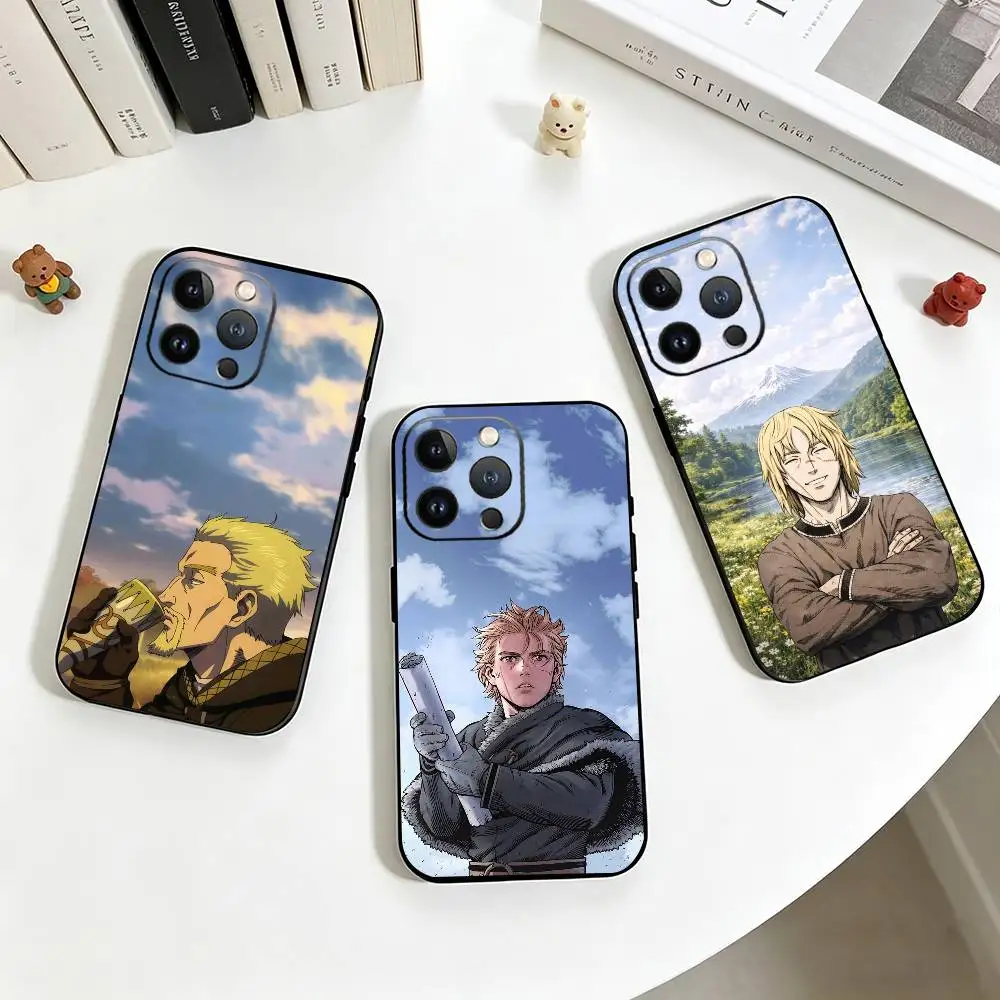 V-Vinland Saga Thorfinn Viking  Phone Case For iPhone 17, 16,15,14,13,12,11 Plus,Pro Max, Others Soft Black Cover