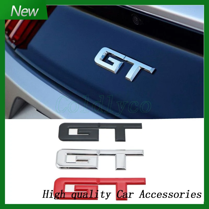 3D Metal Car Letters For car sticker letter GT 2018 2019 2012 2017 2016 GT 500 350 40 Trunk Emblem Fender GT Sticker Accessories