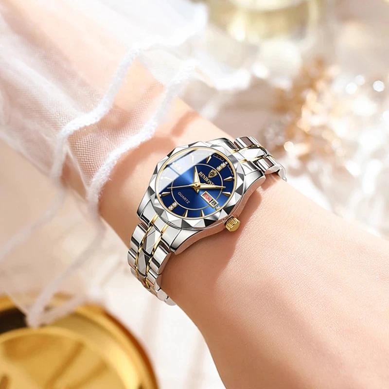 BINBOND Brand Watch Luxury Quazt woman Watches Waterproof Luminous Date Ms. Wristwatch Fashion Sports woman Clock 5552