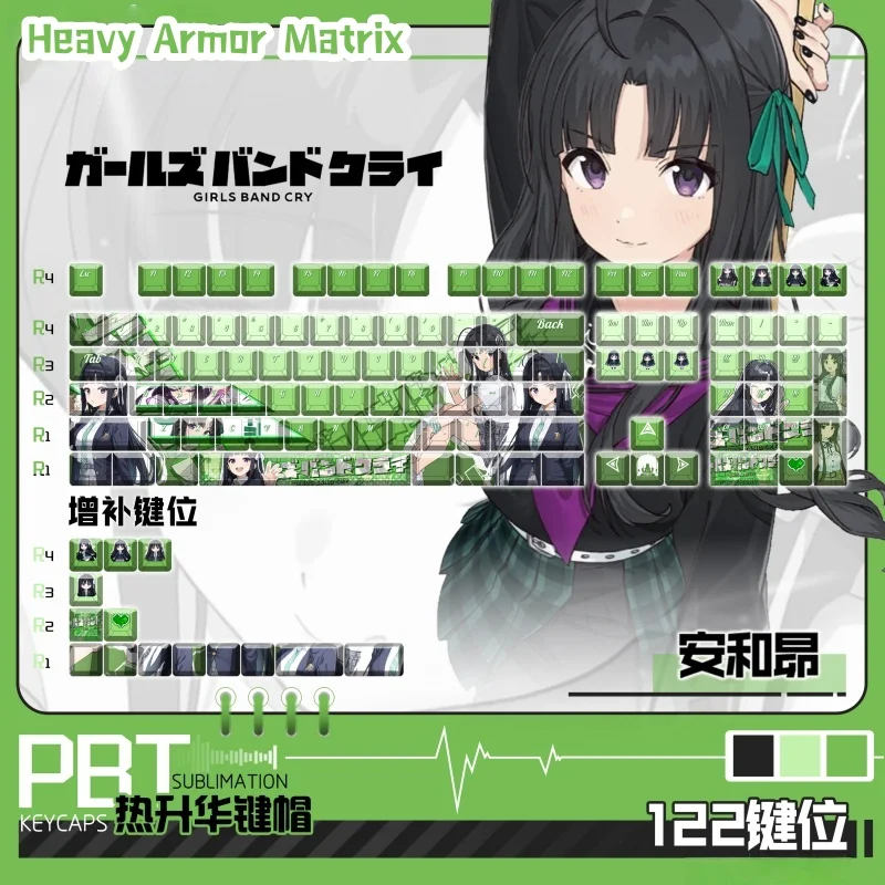 

Новые колпачки для клавиш с аниме-темой для девочек, вишневый профиль, механическая клавиатура, игровая коллекция мультфильмов, праздничные подарки, офисные колпачки для клавиш