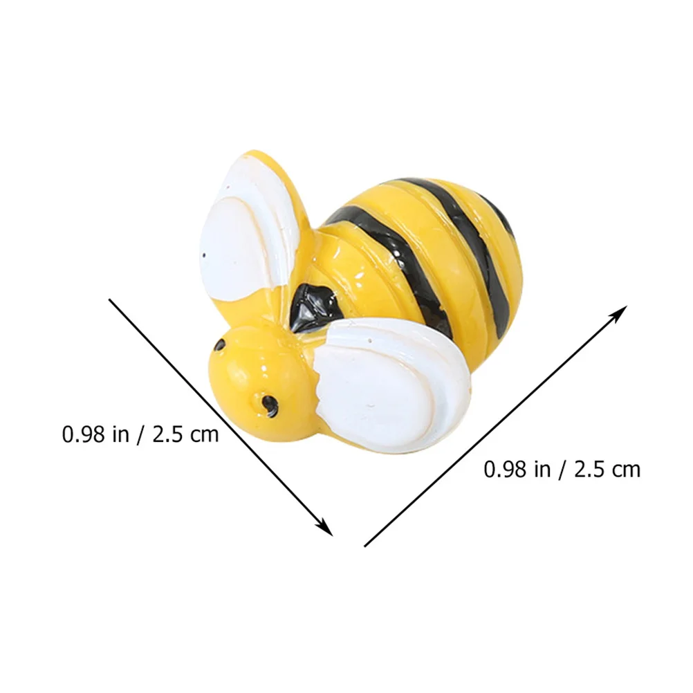 

50 Pcs Tiny Yellow Bees Crafting Crafts Charms for Decoration Ornaments Phone Case Resin