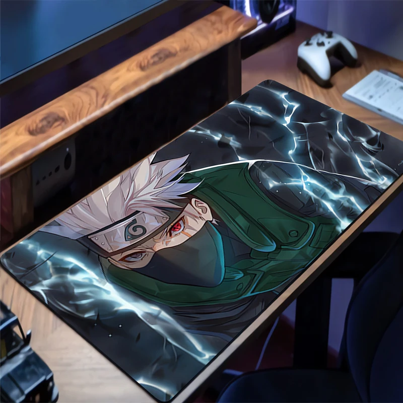 

Mouse Pad Anime Non-Slip Rubber Mousepad Office Desk Mat Gaming PC Accessories Large Naruto Kakashi Hatake Gamer HD Keyboard Mat