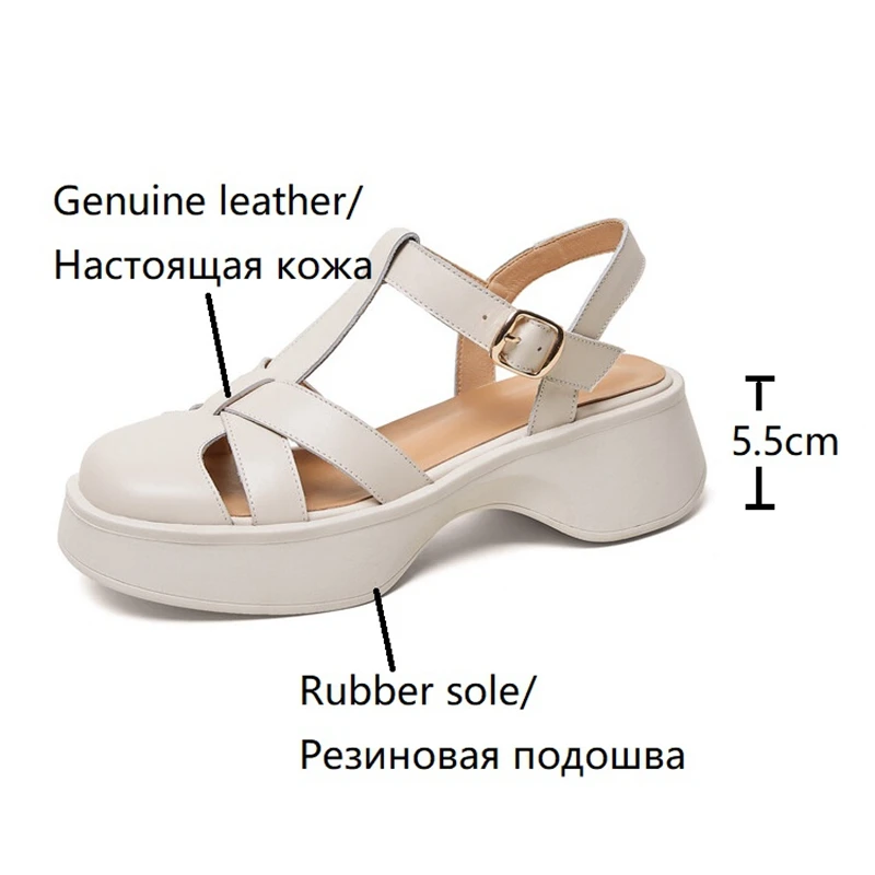 2023 letnie kobiety buty ze skóry naturalnej kobiety Cover Toe sandały na grube obcasie buty na wysokim obcasie dla kobiet splot kobiet sandały